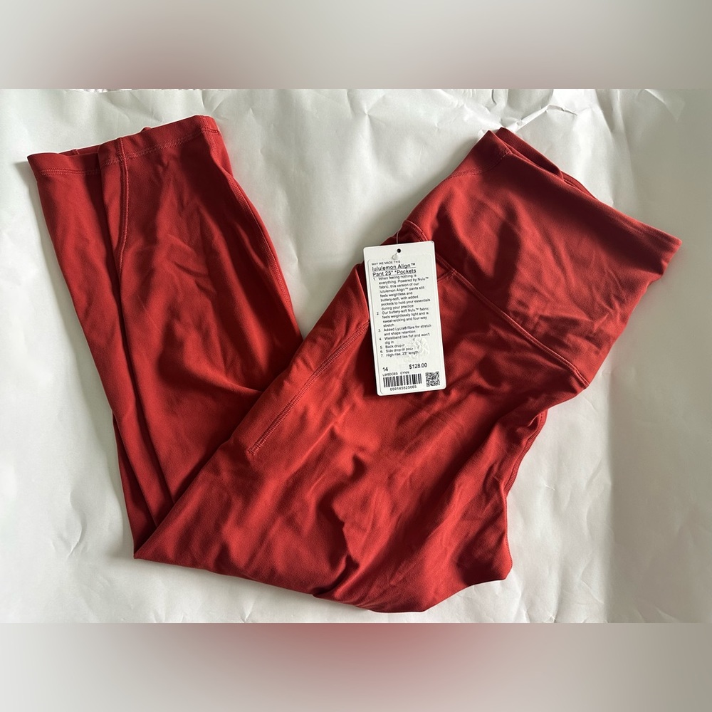 Lululemon size 14 25” align leggings in cayenne